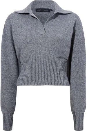 Proenza Schouler Gerippter Jeanne Pullover mit Schlitz