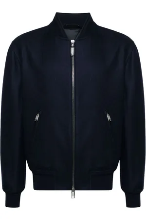 BRIONI Twill-Bomberjacke mit gebürstetem Effekt