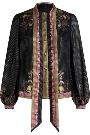 Etro Seidenbluse mit Schleifenkragen