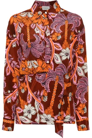P.A.R.O.S.H. Hemd aus Seide mit Blumen-Print