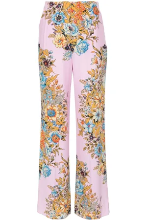 Etro Gerade Hose mit Blumen-Print