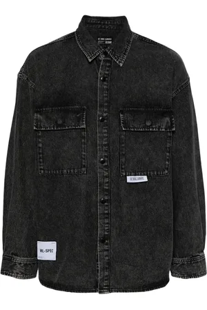 Izzue Jeanshemd mit Logo-Applikation