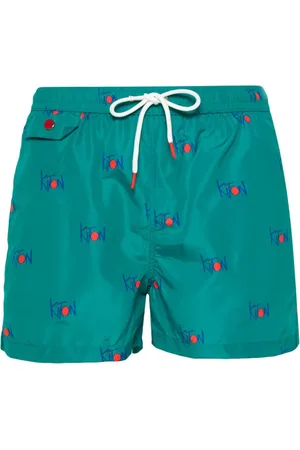 Kiton Badeshorts mit Logo-Print