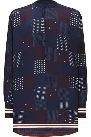Dolce & Gabbana Seidenhemd mit geometrischem Print