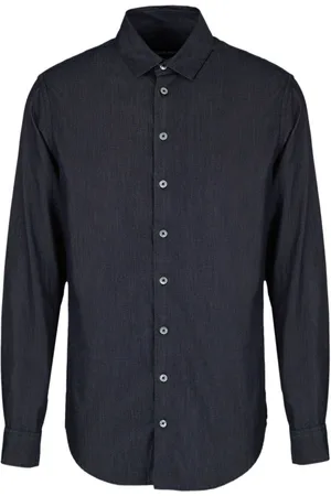 Giorgio Armani Hemd mit Slub-Effekt