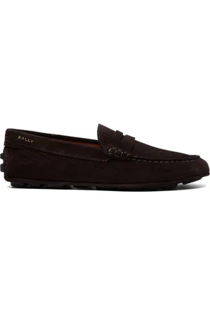 Bally Bestickte Loafer mit runder Kappe