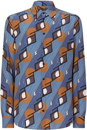 Dolce & Gabbana Seidenhemd mit geometrischem Print