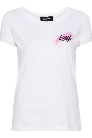 Dsquared2 Scoop T-Shirt mit Logo-Print