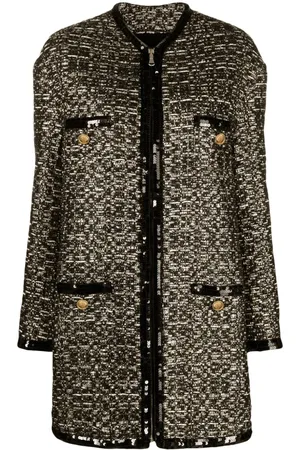 Giambattista Valli Metallische Tweed-Baseballkappe