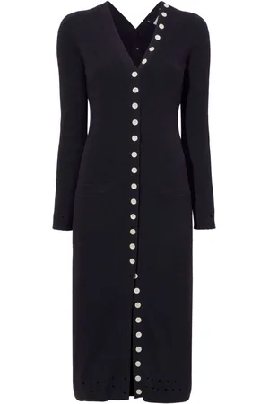 Proenza Schouler Cameron Midikleid aus geripptem Strick