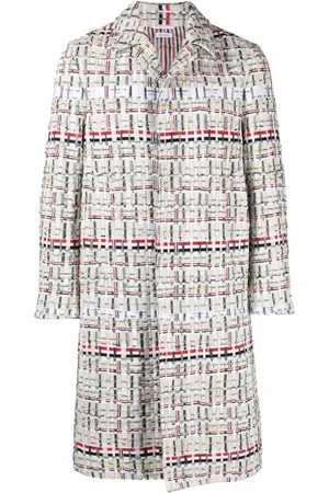 Thom Browne Einreihiger Tweed-Mantel
