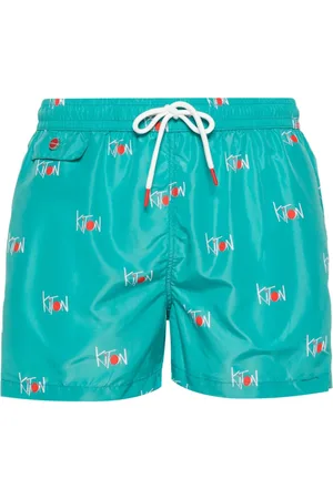 Kiton Badeshorts mit Logo-Print