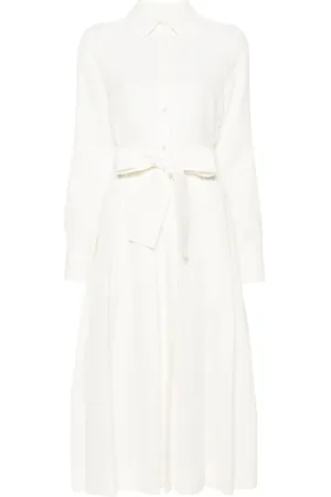 P.A.R.O.S.H. Midi-Hemdkleid mit Gürtel