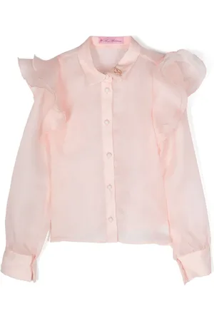MISS BLUMARINE Semi-transparentes Hemd mit Rüschen