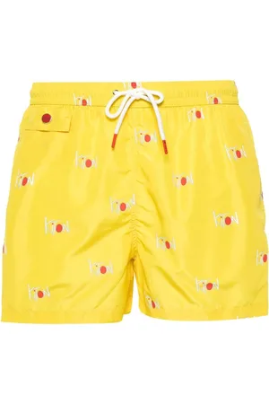 Kiton Badeshorts mit Logo-Print