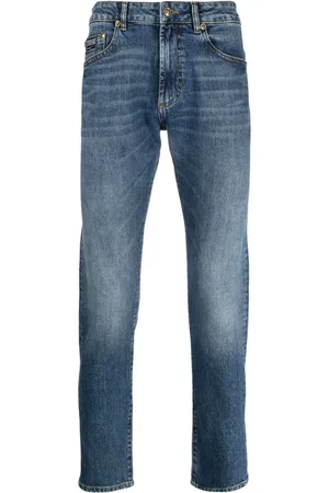 VERSACE Slim-Fit-Jeans mit Logo-Applikation