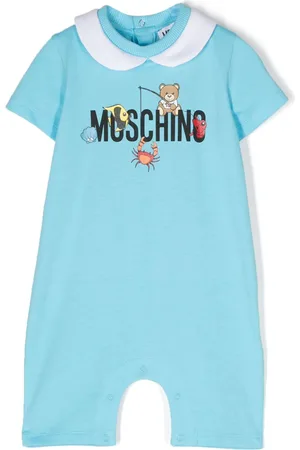 Moschino Kurzer Strampler mit Logo-Print