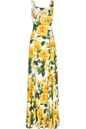 Dolce & Gabbana Maxikleid mit Rosen-Print