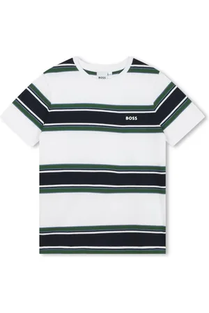 HUGO BOSS Gestreiftes T-Shirt mit Logo-Print