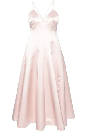 Serafini Ausgestelltes Midikleid aus Duchess-Satin