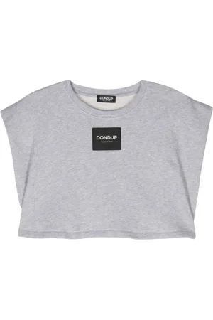 Dondup Cropped-Top mit Logo-Patch