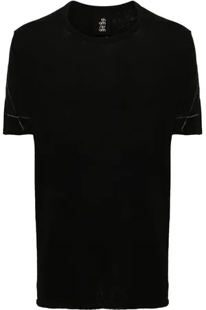 THOM KROM Fein gestricktes T-Shirt mit Ziernähten