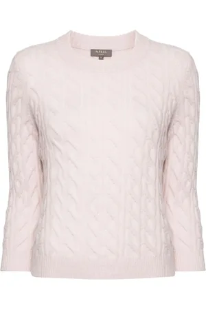 N.PEAL Kaschmirpullover mit Zopfmuster