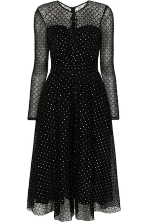 NISSA Ausgestelltes Midikleid mit Glitter-Punkten