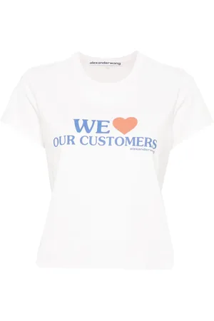 Alexander Wang Cropped-T-Shirt mit Slogan-Print