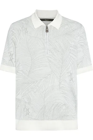 BILLIONAIRE Poloshirt mit Blatt-Print