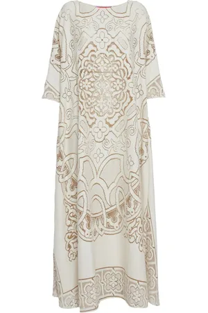 La DoubleJ Besticktes Muumuu Maxikleid