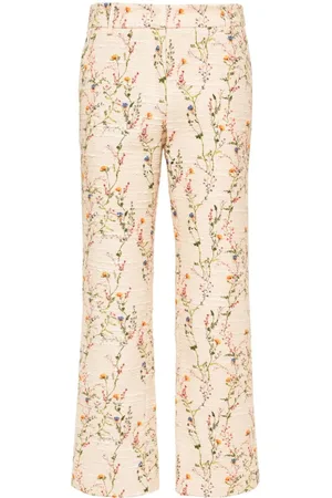 La DoubleJ 24/7 Straight-Leg-Hose mit Blumen
