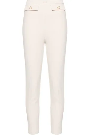 Elisabetta Franchi Schmale Hose mit Logo-Schild