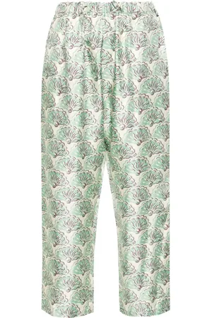 La DoubleJ Seidenhose mit Fans-Print