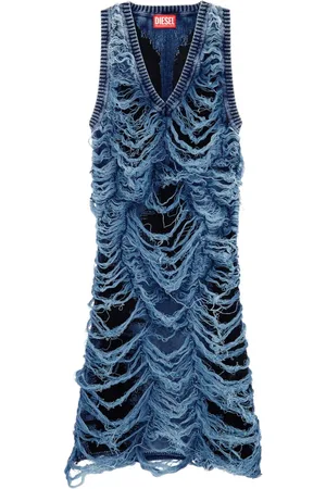 Diesel M-Bianca Minikleid im Distressed-Look