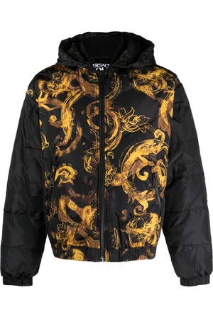 VERSACE Gefütterte Jacke mit Watercolour Couture-Print