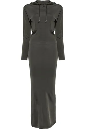 DION LEE Open-back hooded maxi dress