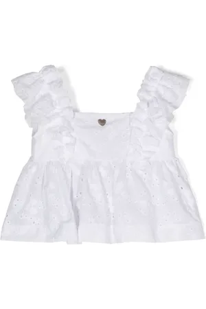 MONNALISA Ausgestellte Bluse mit Lochstickerei