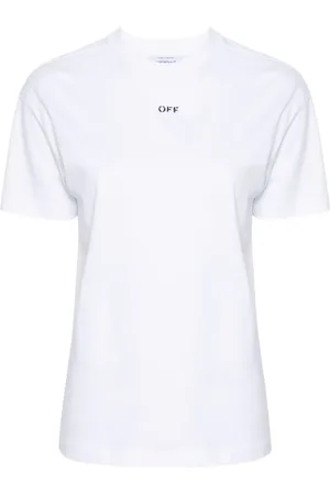 OFF-WHITE T-Shirt mit diagonalen Streifen