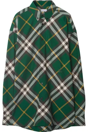 Burberry Kariertes Hemd mit Ritteremblem-Stickerei