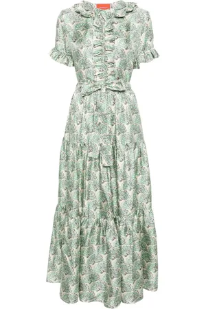 La DoubleJ Maxikleid mit Fächer-Print