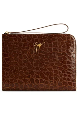 Giuseppe Zanotti Fabian Clutch mit Kroko-Effekt