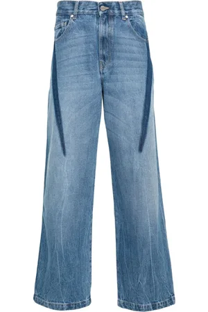 DION LEE Slouchy Darted Wide-Leg-Jeans