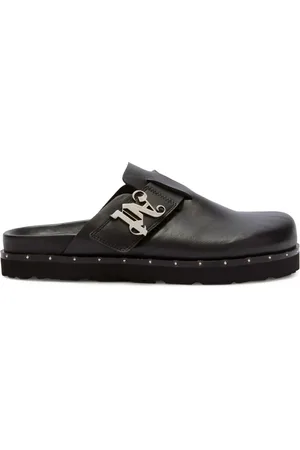 Palm Angels Nietenverzierte Mules mit Logo-Schild