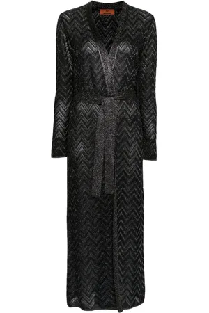 Missoni Langer Lamé-Cardigan mit Zickzackmuster
