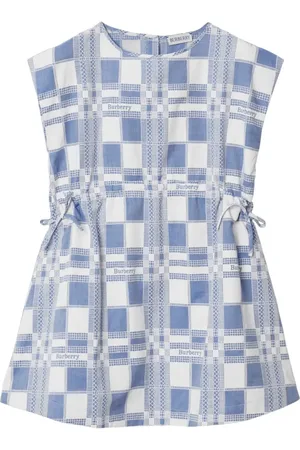 Burberry Kariertes Kleid mit Logo-Print