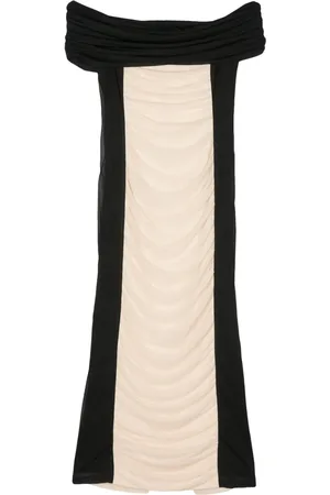 ROTATE Gerafftes Maxikleid