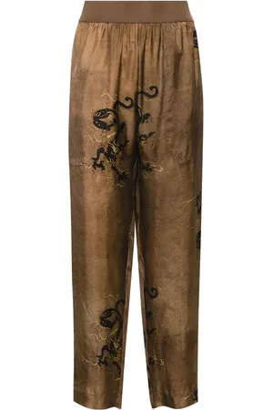 UMA WANG Palmer Hose mit Drachen-Print