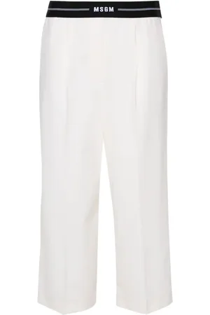 Msgm Cropped-Hose mit Logo-Bund