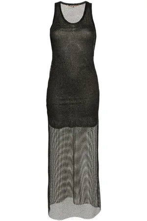 Palm Angels Maxikleid in Netzoptik